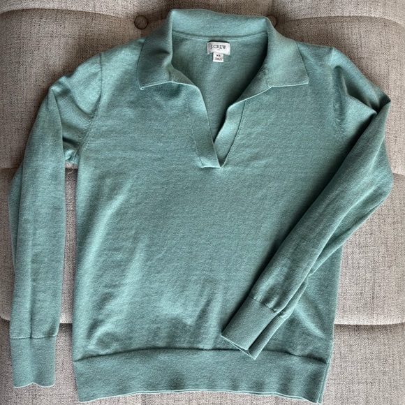 J. Crew Women's Mint V-Neck Sweater - Picture 2 of 7